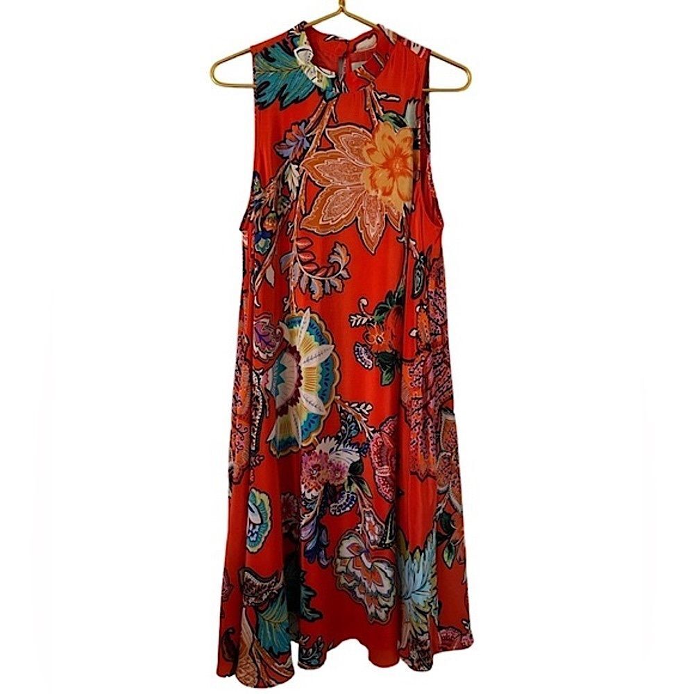 Anthropology 100% Silk Larkhill Swing Dress by‎ Maeve, Size Medium - Picture 6 of 9